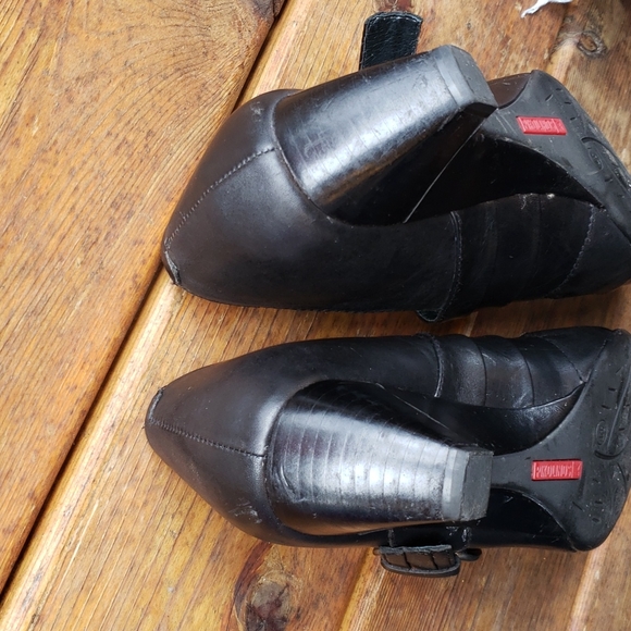 PIKOLINOS Black Ginebra Avellana Pleated Leather Wedge Mary Jane sz 41/10.5-11 - Picture 5 of 11